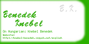 benedek knebel business card